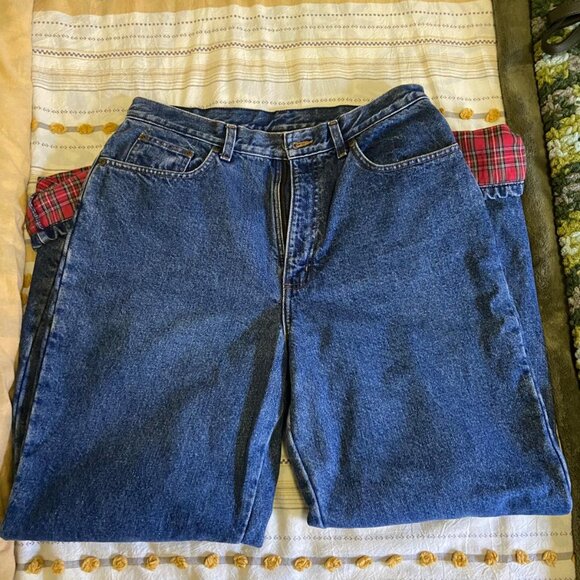 Vintage L.L. Bean double L relaxed fit lined cotton high rise jeans | size 12T - Picture 7 of 10